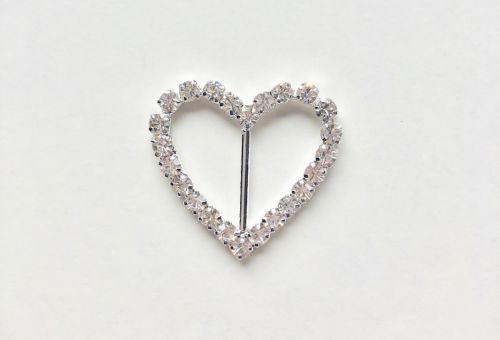 Diamante Buckle Slider Heart Shaped