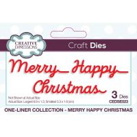 Merry Happy Christmas One Liner Die Set