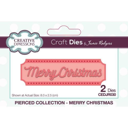 Pierced Merry Christmas Sentiment Die Set