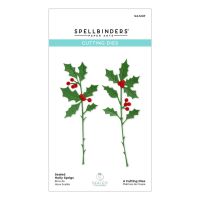 Spellbinders Sealed Holly Sprigs Die Set