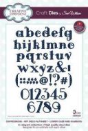 Art Deco Alphabet Die Set Lowercase and Numbers 