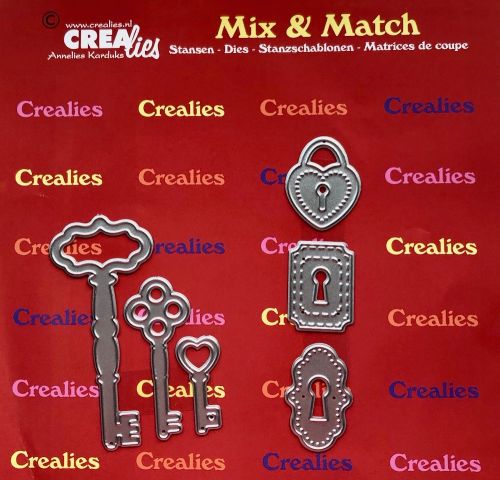 Crealies Keys Locks and Padlock Die Set