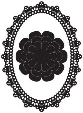 Marianne Craftable Oval Border with Flower