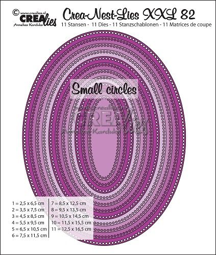 Nesting Ovals Die Set With Small Circles Edge