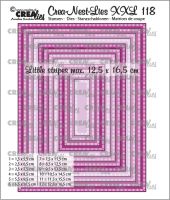 Nesting Rectangles Die Set With Small Stripes Edge