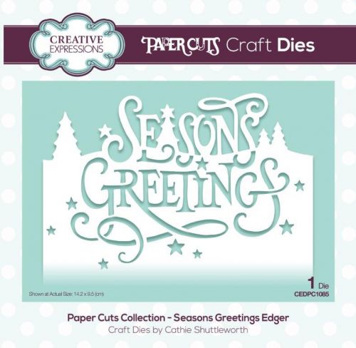 Paper Cuts Seasons Greetings Edger Die