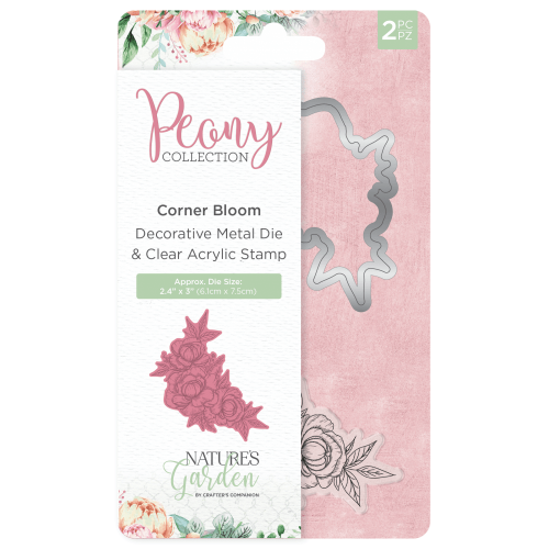 Peony Corner Bloom Stamp and Die Set