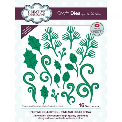 Pine Cone and Holly Leaf Die Set