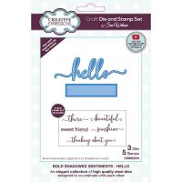 Shadowed Sentiments Stamp and Die Set Hello