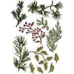 Sizzix Thinlits Winter Greens Christmas Foliage Die Set 