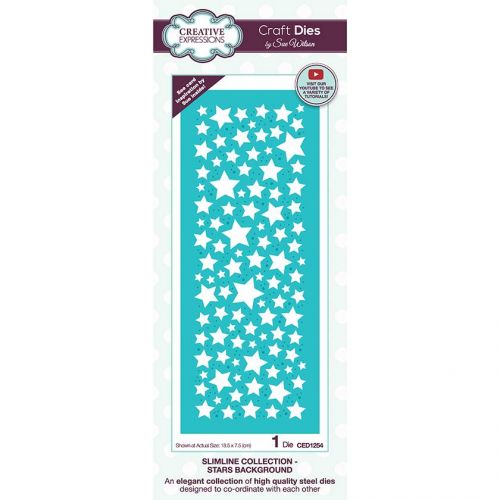 Slimline Collection Stars Background Die