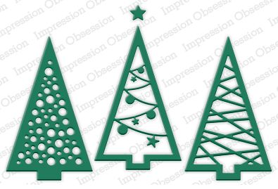 Three Christmas Trees Die Cutting Set