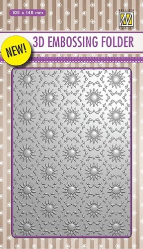 3D Embossing Folder Background Flowers 1