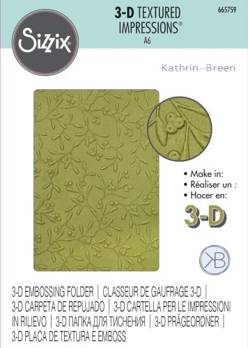 Delicate Mistletoe 3D Embossing Folder