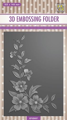 Flower Corner 3D Embossing Folder