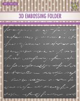 Writing 3D Embossing Folder