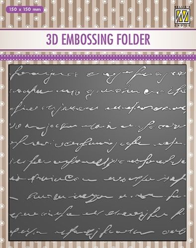 Writing 3D Embossing Folder