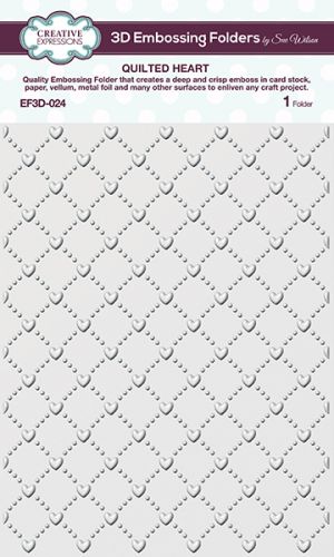Quilted Hearts 3D Embossing Folder 