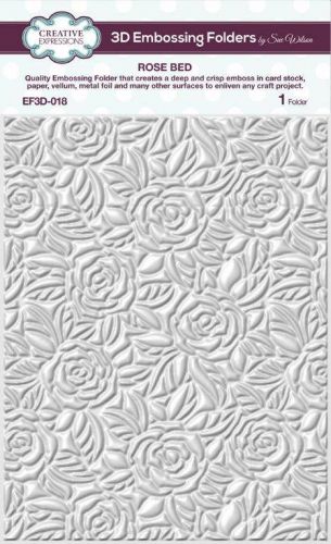 Rose Bed 3D Embossing Folder