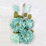 Elsie Mulberry Paper Flowers Turquoise