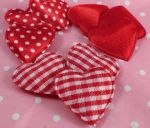 Red Satin, Gingham, Polka Dot Hearts