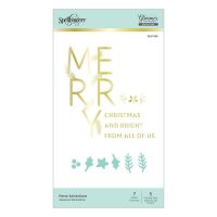 Merry Salutations Greetings Hot Foil Plate and Die Set