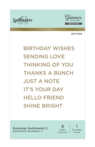 Everyday Sentiments 2 Hot Foil Plates and Die Set