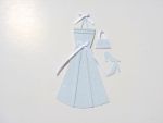 Miniature Pale Aqua Glitter Dress