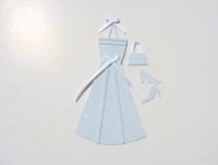 Miniature Pale Aqua Glitter Dress