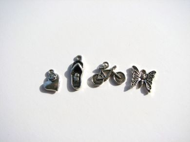 Antiqued Silver Metal Charms