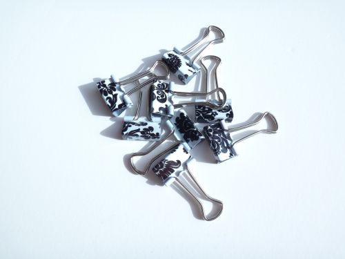 Mini Bulldog Clips Paisley