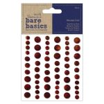 Adhesive Wooden Dots Dark Wood