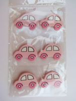 Wooden Toy Car Pink