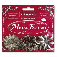 Metal Fantasy Flower Embellishments