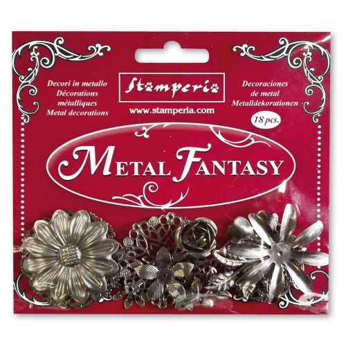 Metal Fantasy Flower Embellishments