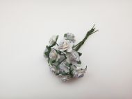 Grey and White Mulberry Paper Roses