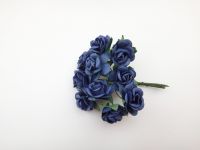 25mm Blue Mulberry Paper Roses