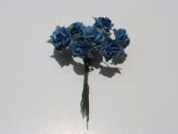 Blue Mulberry Paper Roses