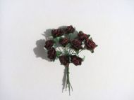 Dark Red Mulberry Paper Roses