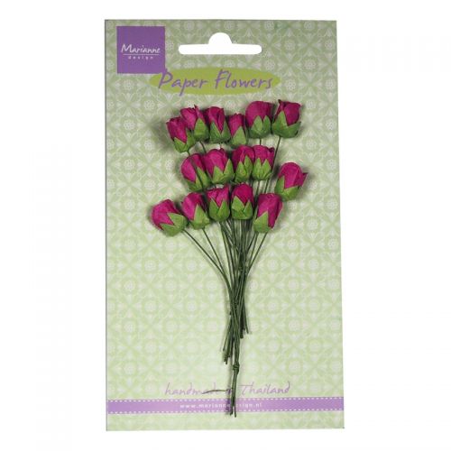 Paper Rose Buds Dark Pink