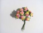 Yellow and Pink Mulberry Paper Roses