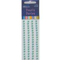 5mm Aqua Self Adhesive Pearls