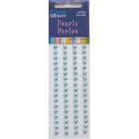 5mm Pastel Blue Self Adhesive Pearls