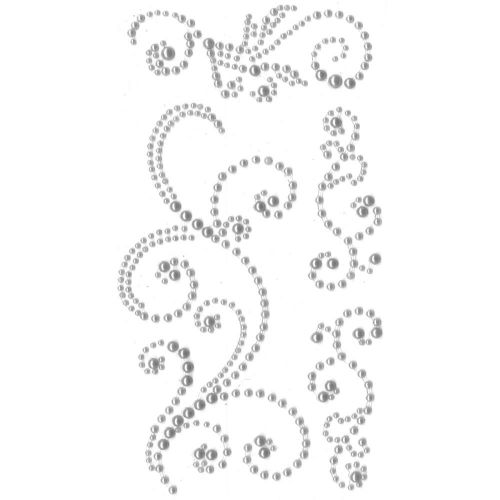 Self Adhesive Pearl Swirls Silver