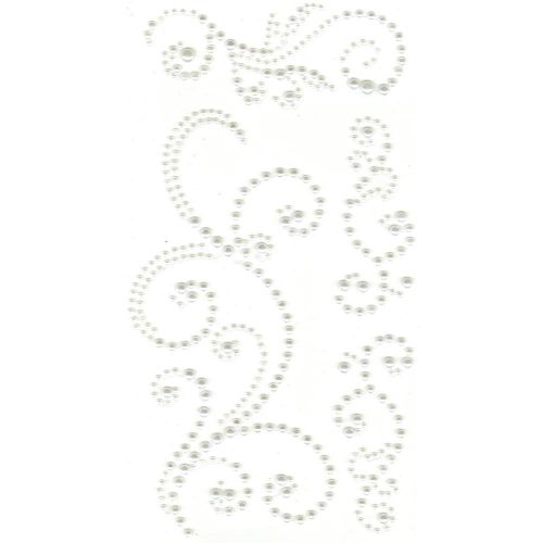 Self Adhesive Pearl Swirls White