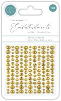 Self Adhesive Pearls Gold