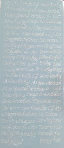 Birth of Baby Peel Off Stickers Blue