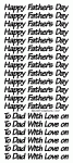 Fathers Day Peel Off Stickers Black