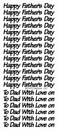 Fathers Day Peel Off Stickers Black