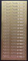 Happy Anniversary Peel Offs Gold